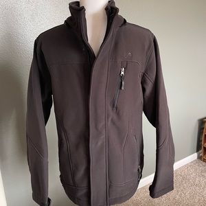 Black jacket with zippered front